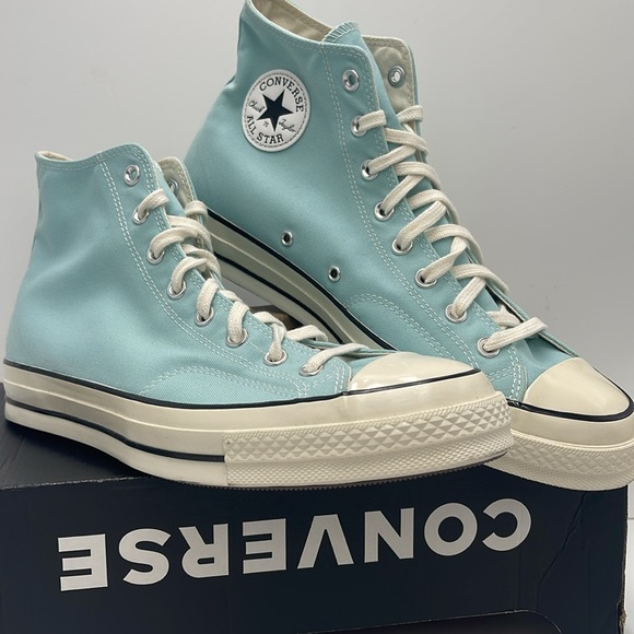 Converse Men’s High-Top Sneakers in Aqua A00621C CHUCK 70 HI SOFT JUNIPER/EGRET - Picture 4 of 16